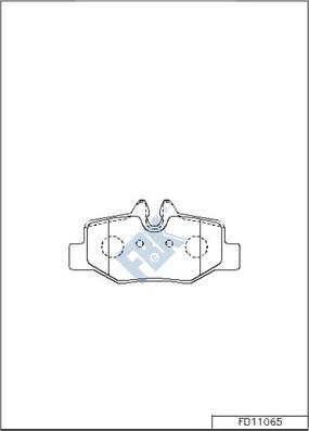 FBK FD11065 - Kit de plaquettes de frein, frein à disque cwaw.fr