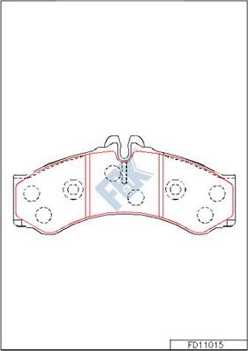 FBK FD11015 - Kit de plaquettes de frein, frein à disque cwaw.fr