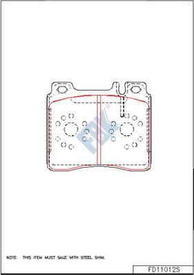 FBK FD11012S - Kit de plaquettes de frein, frein à disque cwaw.fr