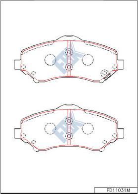 FBK FD11031M - Kit de plaquettes de frein, frein à disque cwaw.fr