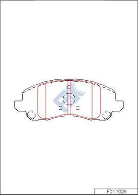 FBK FD11029 - Kit de plaquettes de frein, frein à disque cwaw.fr