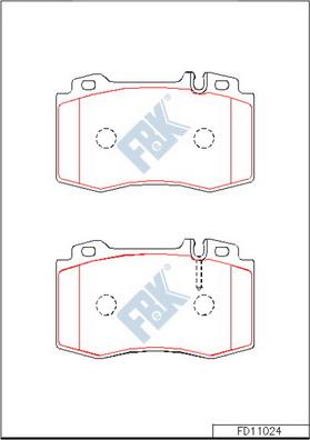 FBK FD11024 - Kit de plaquettes de frein, frein à disque cwaw.fr