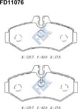 FBK FD11076 - Kit de plaquettes de frein, frein à disque cwaw.fr