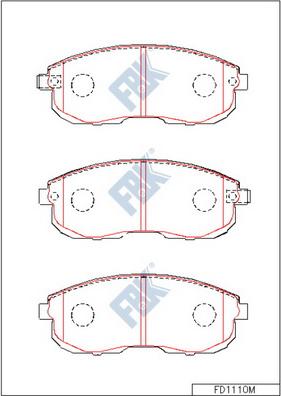 FBK FD1110M - Kit de plaquettes de frein, frein à disque cwaw.fr