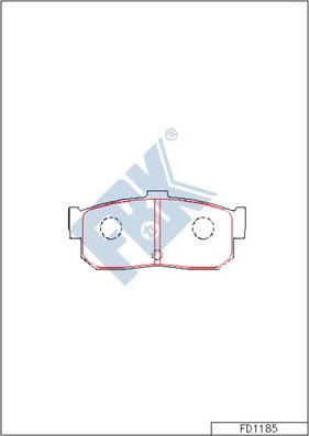 FBK FD1185 - Kit de plaquettes de frein, frein à disque cwaw.fr