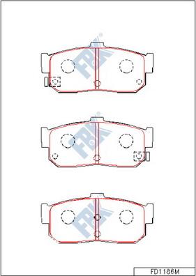 FBK FD1186M - Kit de plaquettes de frein, frein à disque cwaw.fr