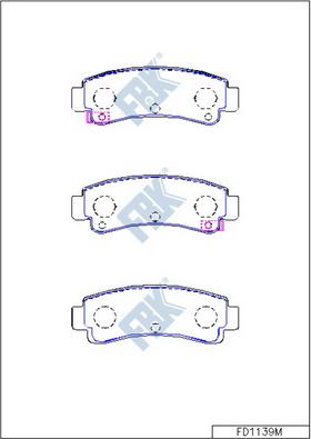 FBK FD1139M - Kit de plaquettes de frein, frein à disque cwaw.fr