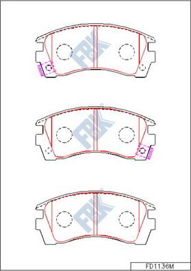 FBK FD1136M - Kit de plaquettes de frein, frein à disque cwaw.fr