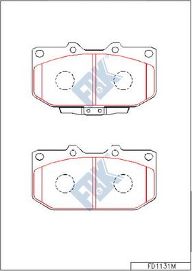 FBK FD1131M - Kit de plaquettes de frein, frein à disque cwaw.fr