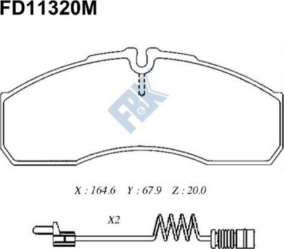 FBK FD11320M - Kit de plaquettes de frein, frein à disque cwaw.fr