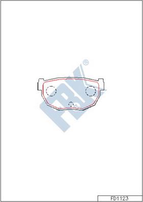 FBK FD1123 - Kit de plaquettes de frein, frein à disque cwaw.fr