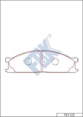 FBK FD1122 - Kit de plaquettes de frein, frein à disque cwaw.fr