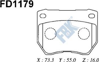 FBK FD1179 - Kit de plaquettes de frein, frein à disque cwaw.fr