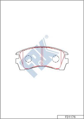 FBK FD1176 - Kit de plaquettes de frein, frein à disque cwaw.fr