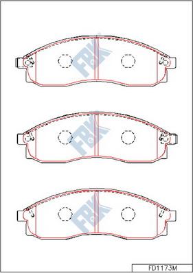 FBK FD1173M - Kit de plaquettes de frein, frein à disque cwaw.fr