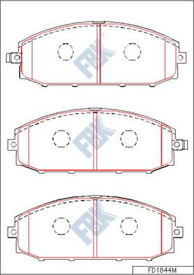 FBK FD1844M - Kit de plaquettes de frein, frein à disque cwaw.fr