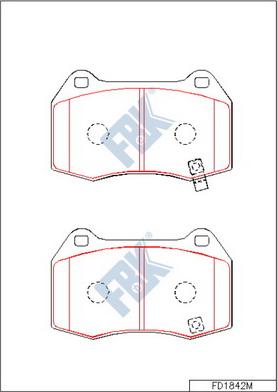 FBK FD1842M - Kit de plaquettes de frein, frein à disque cwaw.fr