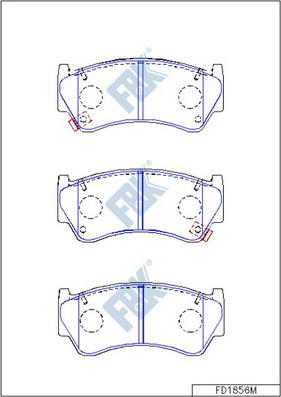FBK FD1856M - Kit de plaquettes de frein, frein à disque cwaw.fr