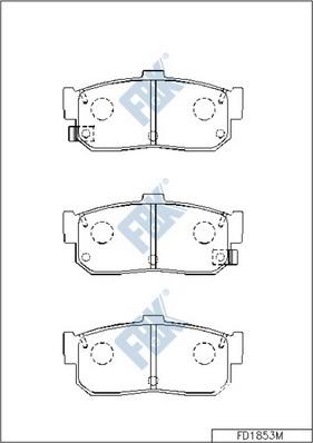 FBK FD1853M - Kit de plaquettes de frein, frein à disque cwaw.fr