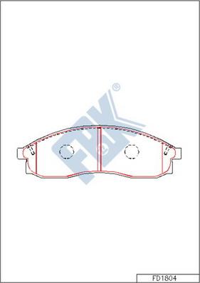 FBK FD1804 - Kit de plaquettes de frein, frein à disque cwaw.fr