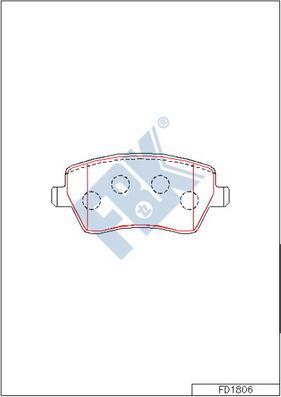 FBK FD1806 - Kit de plaquettes de frein, frein à disque cwaw.fr