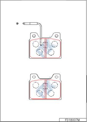 FBK FD18007M - Kit de plaquettes de frein, frein à disque cwaw.fr