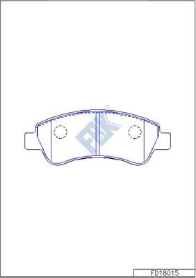 FBK FD18015 - Kit de plaquettes de frein, frein à disque cwaw.fr