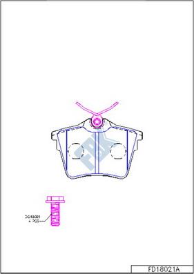 FBK FD18021A - Kit de plaquettes de frein, frein à disque cwaw.fr