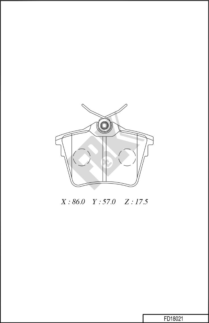 FBK FD18021 - Kit de plaquettes de frein, frein à disque cwaw.fr