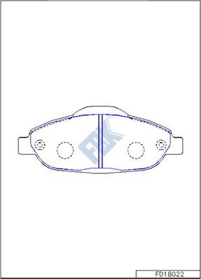 FBK FD18022 - Kit de plaquettes de frein, frein à disque cwaw.fr