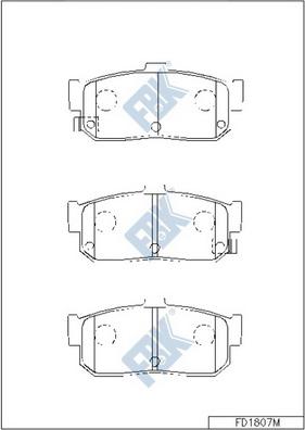 FBK FD1807M - Kit de plaquettes de frein, frein à disque cwaw.fr