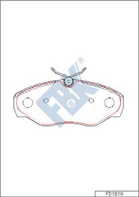 FBK FD1819 - Kit de plaquettes de frein, frein à disque cwaw.fr