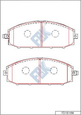 FBK FD1816M - Kit de plaquettes de frein, frein à disque cwaw.fr