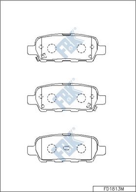 FBK FD1813M - Kit de plaquettes de frein, frein à disque cwaw.fr