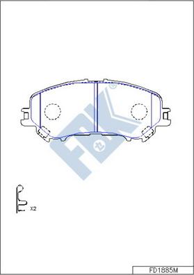 FBK FD1885M - Kit de plaquettes de frein, frein à disque cwaw.fr