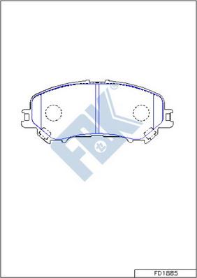 FBK FD1885 - Kit de plaquettes de frein, frein à disque cwaw.fr