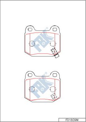 FBK FD1839M - Kit de plaquettes de frein, frein à disque cwaw.fr