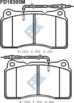 FBK FD18305M - Kit de plaquettes de frein, frein à disque cwaw.fr