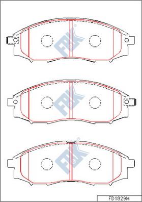 FBK FD1829M - Kit de plaquettes de frein, frein à disque cwaw.fr