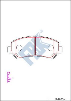 FBK FD1825M - Kit de plaquettes de frein, frein à disque cwaw.fr