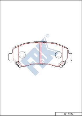 FBK FD1825 - Kit de plaquettes de frein, frein à disque cwaw.fr