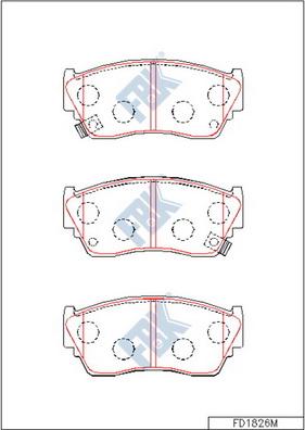 FBK FD1826M - Kit de plaquettes de frein, frein à disque cwaw.fr