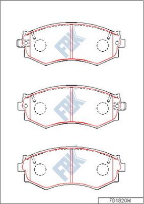 FBK FD1820M - Kit de plaquettes de frein, frein à disque cwaw.fr