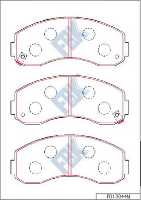 FBK FD13044M - Kit de plaquettes de frein, frein à disque cwaw.fr