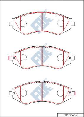 FBK FD13048M - Kit de plaquettes de frein, frein à disque cwaw.fr