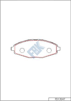 FBK FD13047 - Kit de plaquettes de frein, frein à disque cwaw.fr