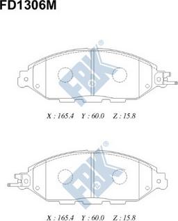 FBK FD1306M - Kit de plaquettes de frein, frein à disque cwaw.fr