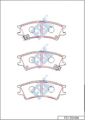 FBK FD13009M - Kit de plaquettes de frein, frein à disque cwaw.fr