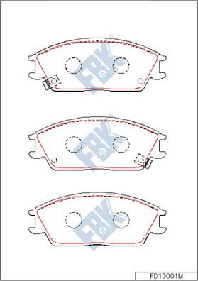 FBK FD13001M - Kit de plaquettes de frein, frein à disque cwaw.fr