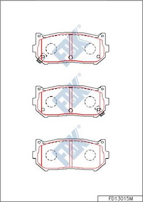 FBK FD13015M - Kit de plaquettes de frein, frein à disque cwaw.fr